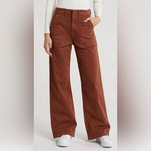 NWT Pistola Nicole High Rise Wide Leg Pants in Spice Terracotta Rust